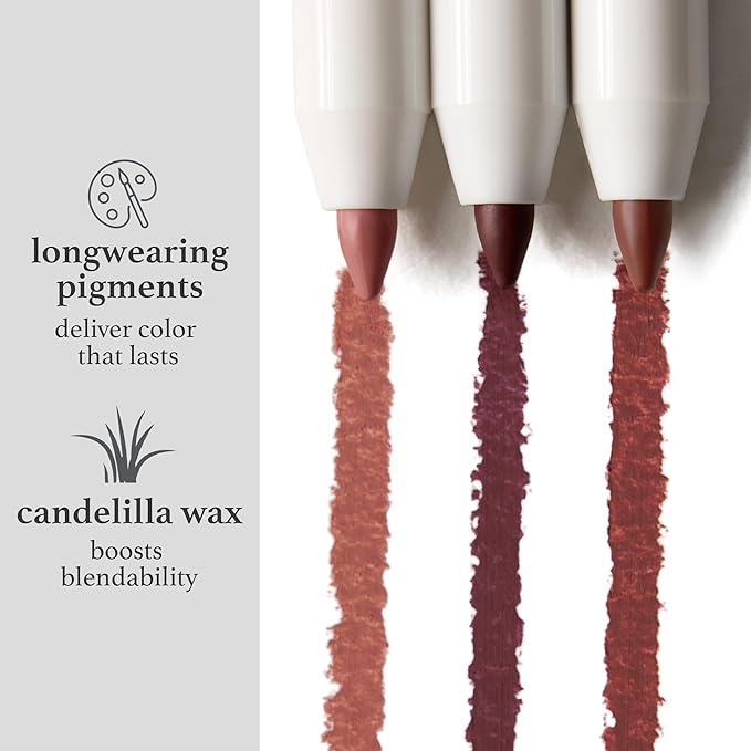 Julep With a Trace Retractable Creamy Long-Lasting Lip Liner, Brown Tinted Velvet Mauve