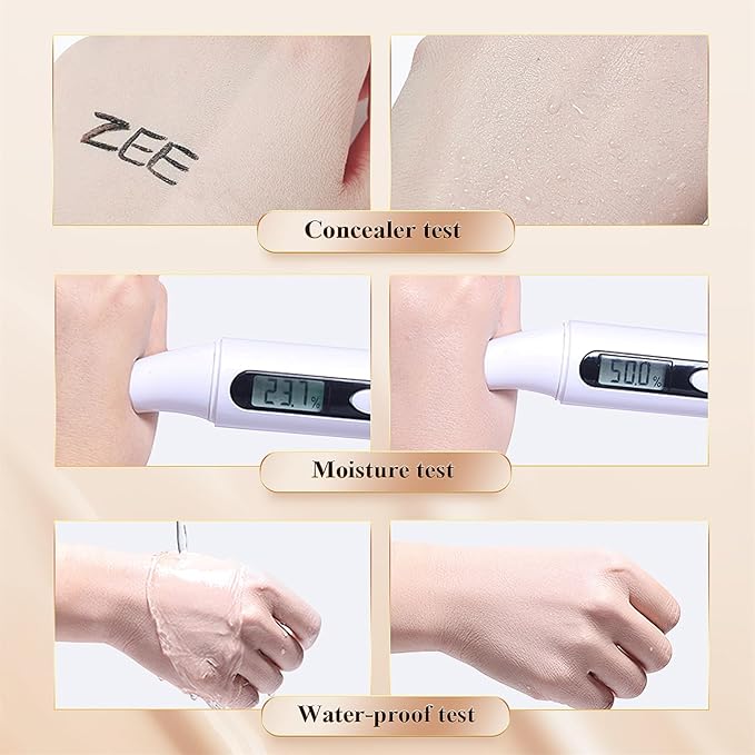 Mushroom Head Air Cushion CC Cream - BB Cream Face Makeup Foundation for Mature Skin Moisturizing Concealer Brighten Long-Lasting, Even Skin Tone for All Skin Types, Medium Deep