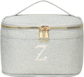 EURYNOME Makeup Bag with Custom Letter Z, Water-Resistant Travel Organizer Pouch, (8.3x5.1x5.1 Inch) Cosmetic Case for Women