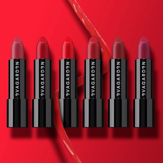 EVAGARDEN Classy Lipstick - Formulated with Natural Oils - Envelopes Your Skin with Satin Effect - Light, Pigmented Blend Gives Full Coverage and Chic Finish Instantly - 611 Tango Red - 0.1 oz