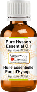 Greenwood Essential Pure Hyssop Essential Oil (Hyssopus officinalis) Steam Distilled 10ml (0.33 oz)
