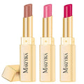 3Pc Moisture Lipsticks for Women Nude Pink Hot Pink Lipstick Hydrate Tinted Lip Balm for Dry Cracked Lips Glossy Lip Color, MA55/62/56