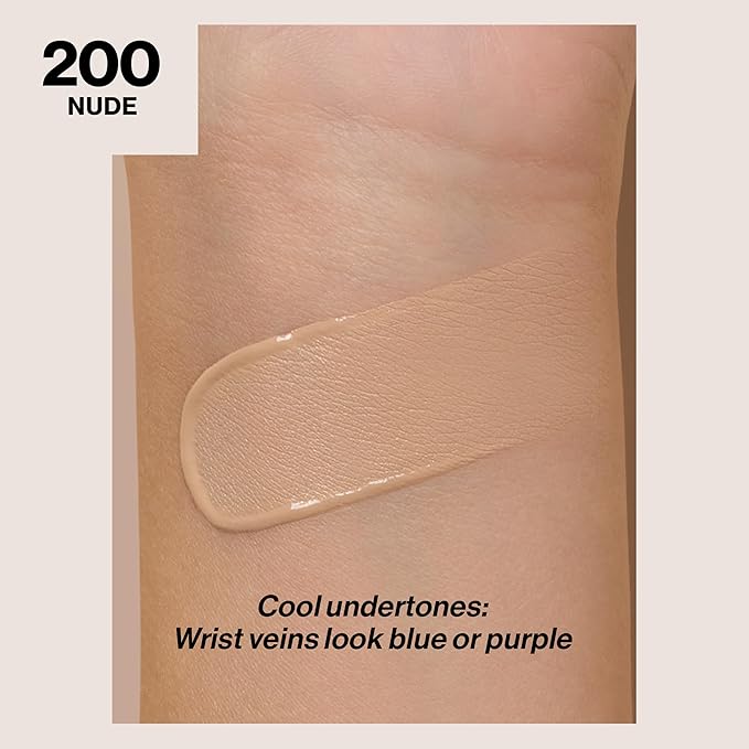 Revlon Liquid Foundation, ColorStay Face Makeup for Combination & Oily Skin, SPF 15, Medium-Full Coverage with Matte Finish, 200 Nude, 1 Fl Oz