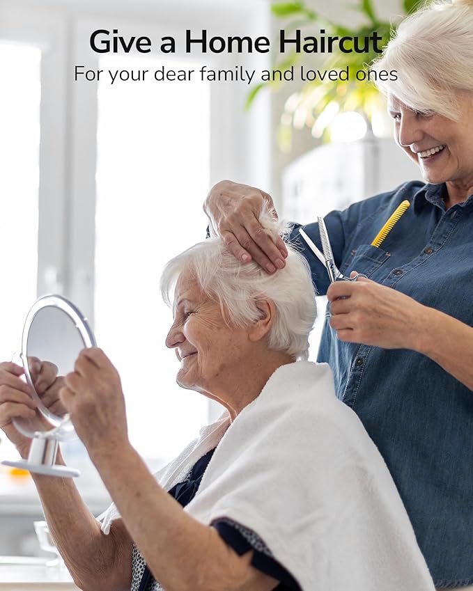 ULG Left Handed Hair Cutting Scissors Thinning Shears Kit Professional Barber Hairdressing Texturizing Salon Razor Edge Scissor Stainless Steel 6.5 inch
