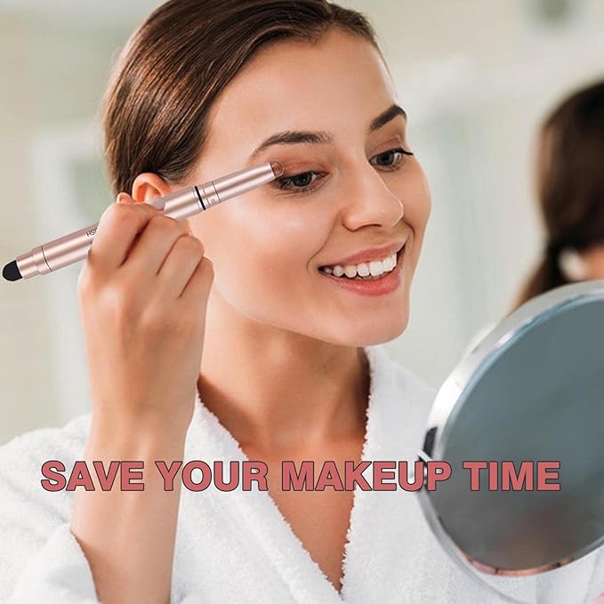 Rose Gold Eyeshadow Stick Makeup, Highlighter Cream Eye Shadow Pencil, Waterproof Hypoallergenic Long Lasting Matte Crayon, Glitter Primer Palette Shimmer Eyeliner Pen