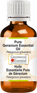 Greenwood Essential Pure Geranium Essential Oil (Pelargonium graveolens Steam Distilled 100ml (3.38 oz)