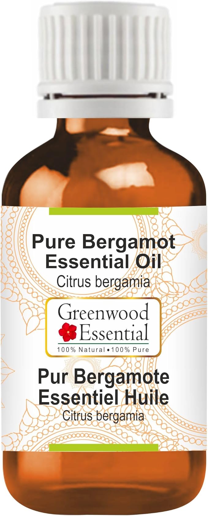 Greenwood Essential Pure Bergamot Essential Oil (Citrus bergamia) Steam Distilled 10ml (0.33 oz)
