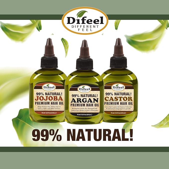 Difeel Premium Natural Hair Oil - Jojoba Oil 2.5 ounce