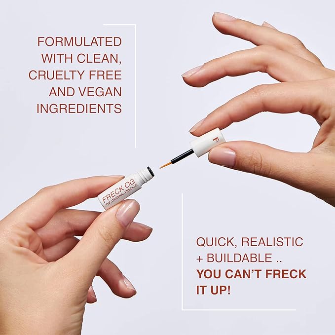 Freck Beauty, The Original Freckle Pen, NOIR – Natural-Looking, Buildable and Long-Lasting Faux Freckles with Clean, Vegan Formula, All Skin Tones, NOIR - (Medium/Dark)