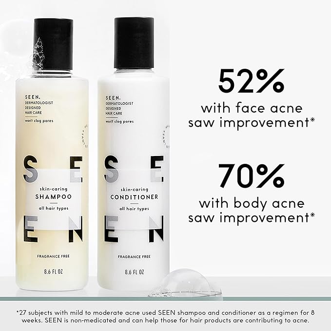 SEEN Discovery Kit - Fragrance Free - Non-Comedogenic & Formulated without SulfatesHair Set- Dermatologist-Developed - Safe for Sensitive, Eczema & Acne Prone Skin