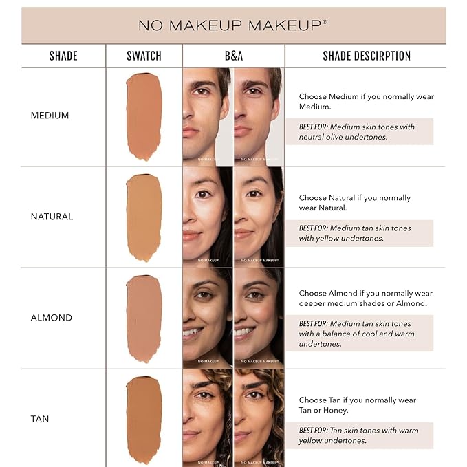 No Makeup Makeup Long-Lasting Lightweight Foundation & Brush Duo | Cruelty-Free, Fragrance-Free, Buildable, Transfer-Proof Makeup (Natural)