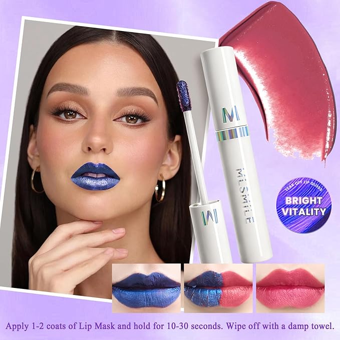 2025 New Peel Off Lip Stain Lip Tint, Matte Natural Mist Lip Tinted, Waterproof Long-Lasting Tear-off Lip Gloss, All-Day Vibrant Kiss-Proof Lip Stain,Smudge & Transfer Proof Lip Stains Masque (02#)