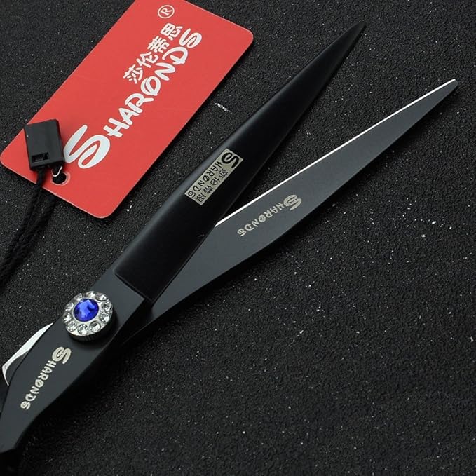 6/7/8/9-inch professional hair clipper set, stainless steel sharp hair clippers, hairdresser specific scissor(7-inch flat shear)