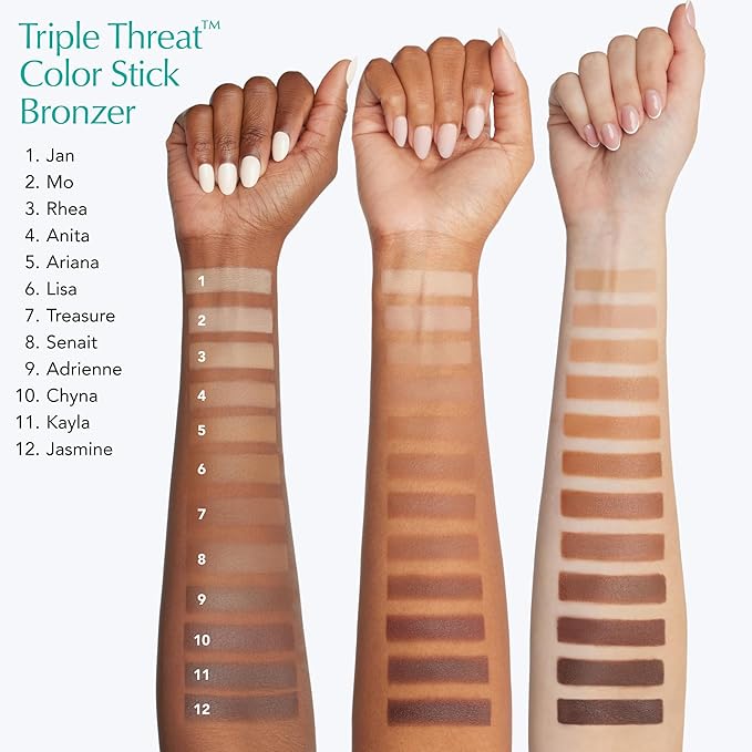 Thrive Causemetics Triple Threat Color Stick: Cream Bronzer & Contour Stick with Vitamin E, Evening Primrose Oil, Waterproof Smudge Proof Face Makeup Formula, Mo (Fair Light Neutral)