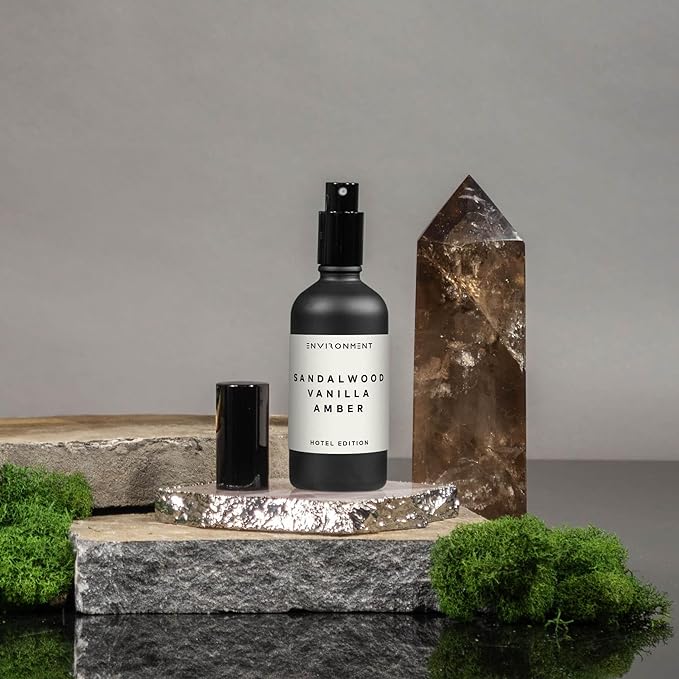 ENVIRONMENT Inspired by 5-Star Resort HCS Room Spray, 100ml Air Freshener (Sandalwood | Vanilla | Amber) Home Fragrance Accessories, Room Perfume, Room Deodorizer, Vegan & Cruelty-Free