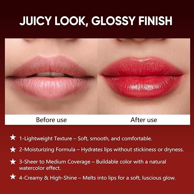 2-Pack Petal Pink&Latte Brown Moisturizing Lipstick Set – Hydrating Creamy Lip Color for Dry, Cracked Lips, Weightless Glossy Lip Balm with Vitamin E, Long Lasting Vegan Lipstick