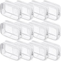 Weewooday 12 Pieces Clear Makeup Bags Cosmetic Storage Bags PVC Zipper Pouches Travel Waterproof Makeup Plastic Case for Women Organizing Toiletries Traveling (Small,Small,White Side Frosting)