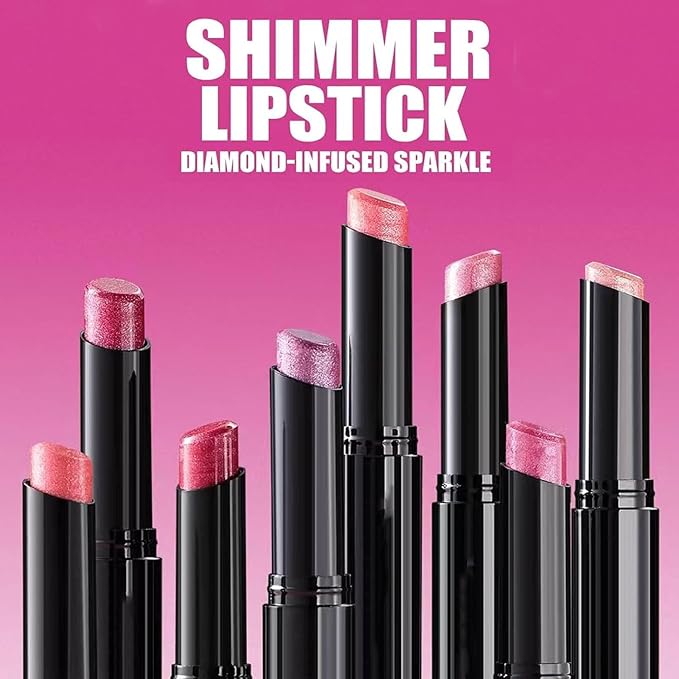 Purple Lipstick For Women Matte Nude Glitter Highly Pigmented Moisturizing Lip stick Hypoallergenic Waterproof Long Lasting Lipsticks Quick Makeup Lightweight Portable # 03