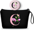 Happy Birthday Friendship Womens Bridesmaid Coolest Gifts for Sister Teacher Coworkers Personalized Travel Makeup Cosmetic Bag with Mirror Valentines Mothers Day Christmas Graduation C