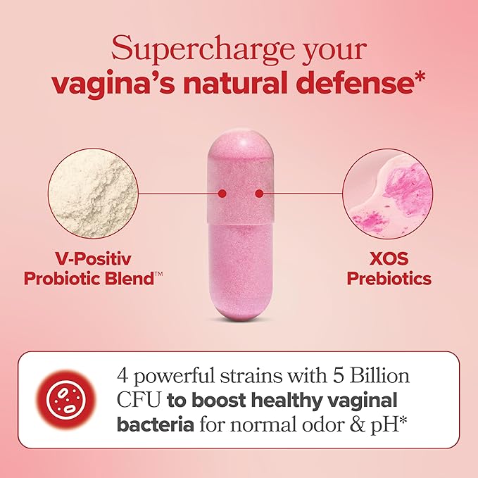 O Positiv URO Vaginal Probiotics for Women pH Balance with Prebiotics & Lactobacillus – Vaginal Health Supplement – Promote Healthy Vaginal Odor & Flora, 60 Count (Pack of 1), 1 Month Supply