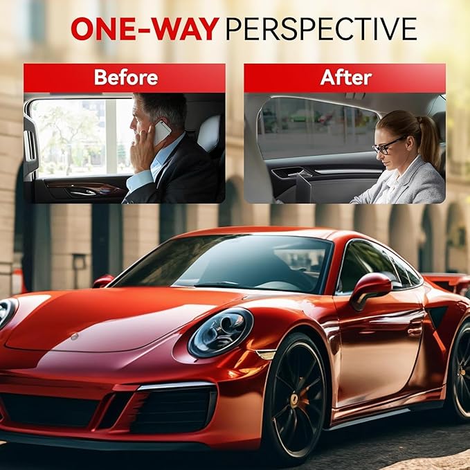 Ceramic Car Window Tint with 15% Percent VLT 30" in x 25'Ft Privacy Window Tint for Car Blocks UV IR Rays, Heat & Glare - Scratch Resistance-Black
