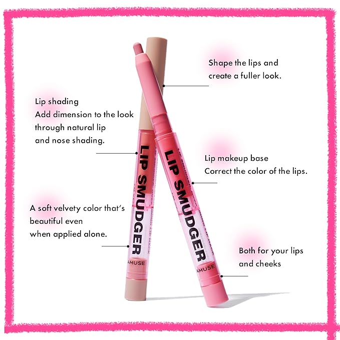 Amuse Seoul Lip Smudger (03 SALMON) | nude salmon beige | lip liner, matte, creamy, soft, velvety, cruelty-free, lipcare, long-lasting, multiuse, vegan