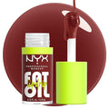 NYX PROFESSIONAL MAKEUP Fat Oil Lip Drip, Moisturizing Lip Oil Gloss, Vegan Tinted Formula, Up to 12 HR Hydration - Inside Scoop (Plum Brown)
