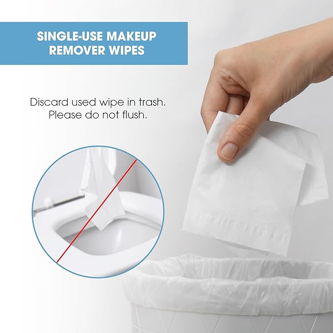 Diamond Wipes Makeup Remover Wipes, Alcohol Free Facial Cleansing with Vitamin E, Case of 50 Face Wipes