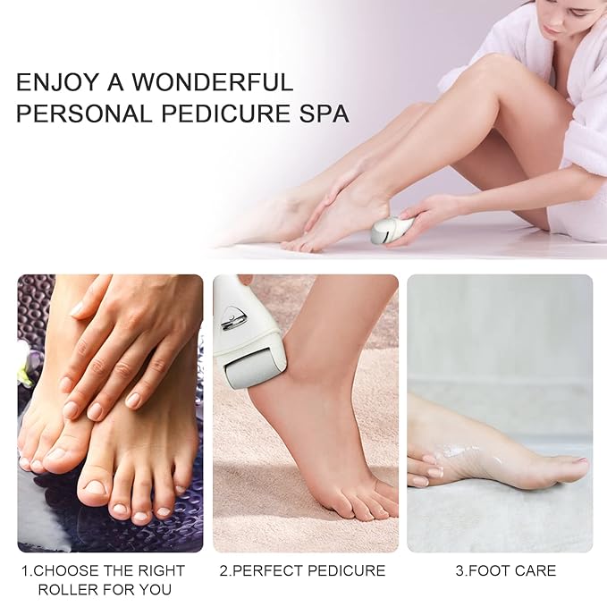 Electric Foot Callus Removers Rechargeable, Portable Electronic Foot File Pedicure Tools, Electric Callus Remover Foot Scrubber Kit, Professional Foot Care Ideal Gift for Dead, Hard Cracked Dry Skin