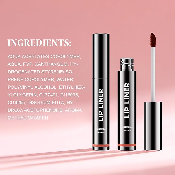 Lip Stain Peel Off - Waterproof Lip Liner, Long Lasting Transfer Proof & Smudge-Proof Lip Liner Stain Moisturizing Easy to Use Natural Lip Color (Coral)