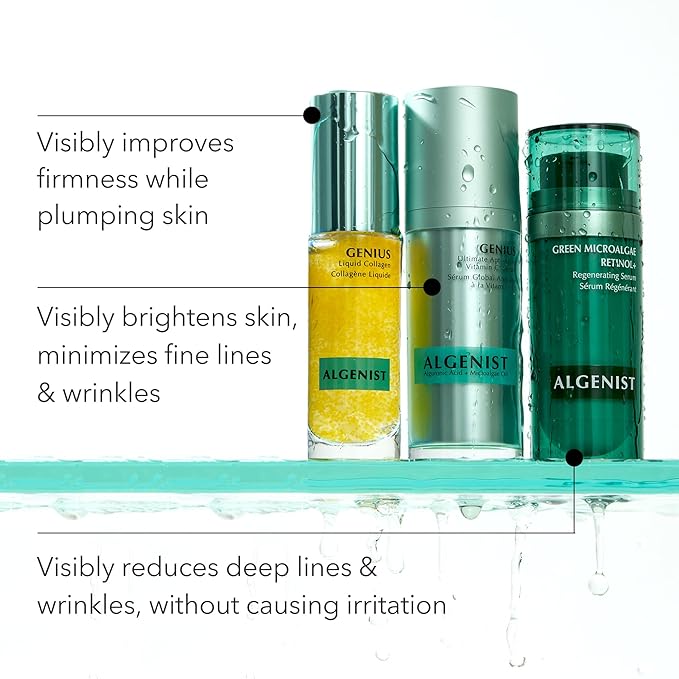 Algenist GENIUS Liquid Collagen Serum - Firming and Hydrating Face Serum with Collagen + Vitamin E - Helps Visibly Minimize Fine Lines + Wrinkles and Improve Elasticity (1 oz)