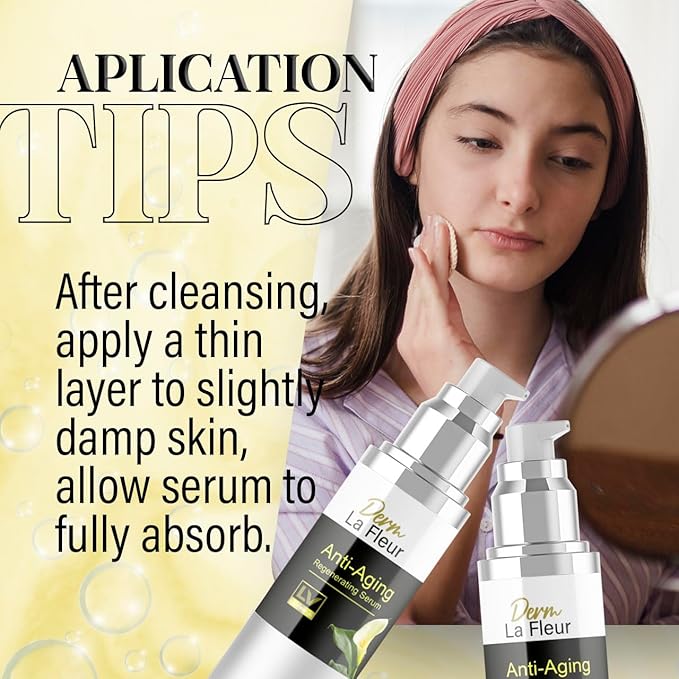 2 Pack - Derm La Fleur Anti- Aging Serum - Derm La Fleur Plus, Derm La Fleur Luxe 2 Bottles Serum For 2 Months, Derma Fleur Moisturizing Skin Conditioner.