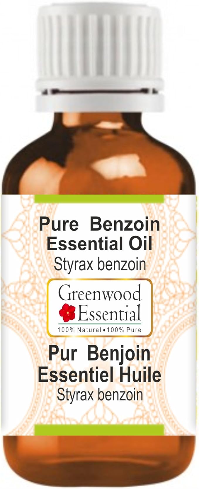 Greenwood Essential Benzoin Essential Oil (Styrax Benzoin) Pure | Viscous Texture | Rich Aroma | Unisex | All Skin Types |Natural Extract Steam Distilled 50ml (1.69 oz)