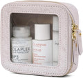 Popvibe Clear Makeup Bag Travel Cosmetic Case Transparent Toiletry Bag with Zipper, Portable Make Up Organizer Traveling Compact Car Bag for Essentials