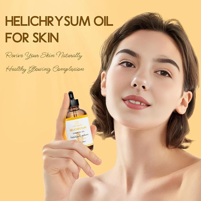 Helichrysum Essential Oil, 100% Pure Helichrysum Italicum Oil for Bruising Skin Roll On Diffuser Room Spray - 4 Oz