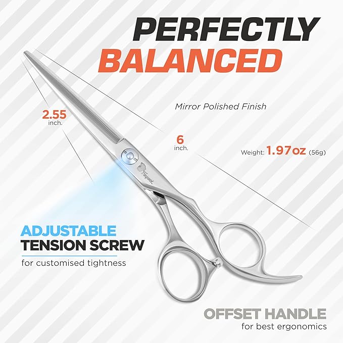 Fagaci Professional Hair Scissors & Hair Clippers for Barbers with Precise Cutting, Turbo Cordless Hair Clippers for Men Professional, Hair Cutting Scissors Professional, Hair Shears, Barber Scissors