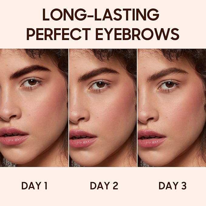 Eyebrow Gel - Eyebrow Pencils for Women, Longwearing Waterproof Volumizing Buildable, Locks Brow Hairs in Place for Fuller & Defined Looking Brows (Dark Brown)