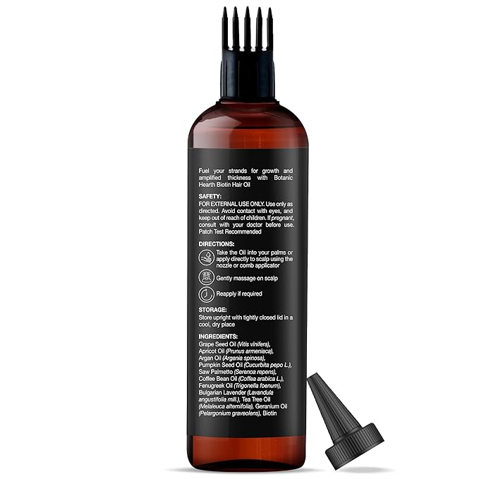 Botanic Hearth Biotin Oil For Hair Growth (6.7 fl oz)| Nourishing And Strengthening Hair Treatment For Thicker, Healthier|Looking Hair | Paraben Free | Suitable For All Hair Types