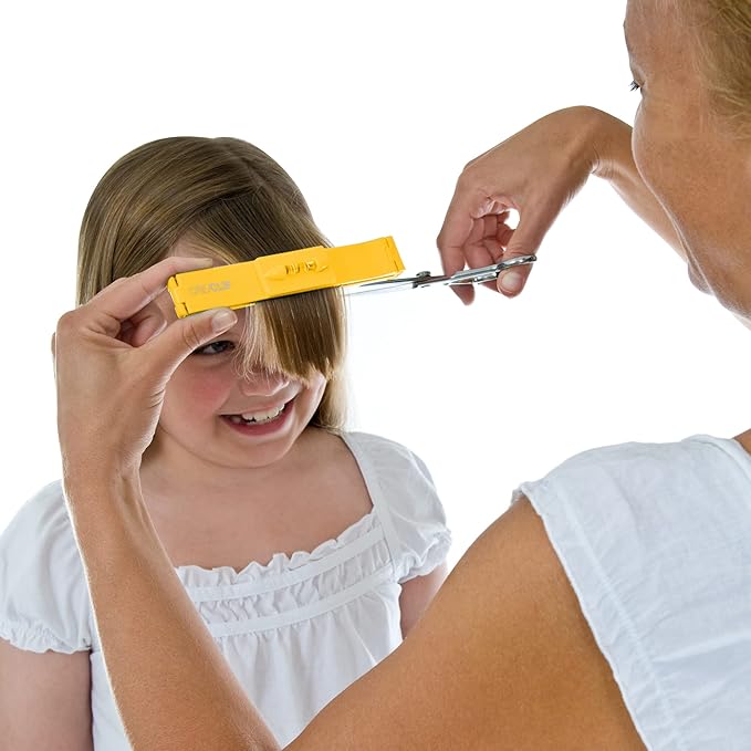 Original CreaClip MEDIUM and Scissors For FINE, THIN HAIR - As seen on Shark Tank - Hair Cutting Tool for Layers Bangs Split Ends Kids Hair Cut, Hair Cutting Guide