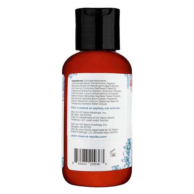 CIBU Nourishing Argan Oil Hair Serum | Anti-Frizz, Heat Protectant & Anti-Breakage Formula | Lightweight Hair Treatment | 4 Ounces