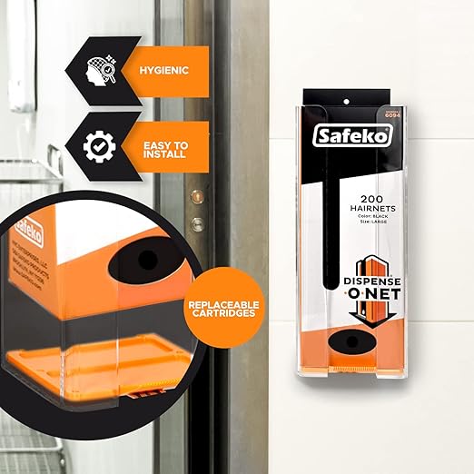Dispense-O-Net Wall-Mount for Hairnet Dispenser | Clear | Wall Mount Only
