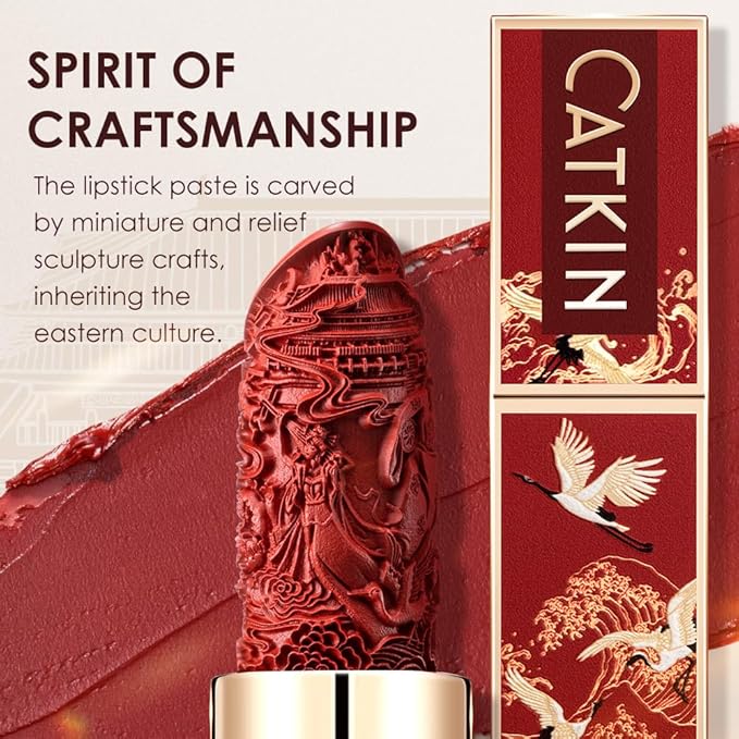 Catkin Moist Lipstick Hydrating High Impact Color Infused with Vitamin E and Avocado Oil Smooth Soft Texture Long Lasting Glow Finish 172