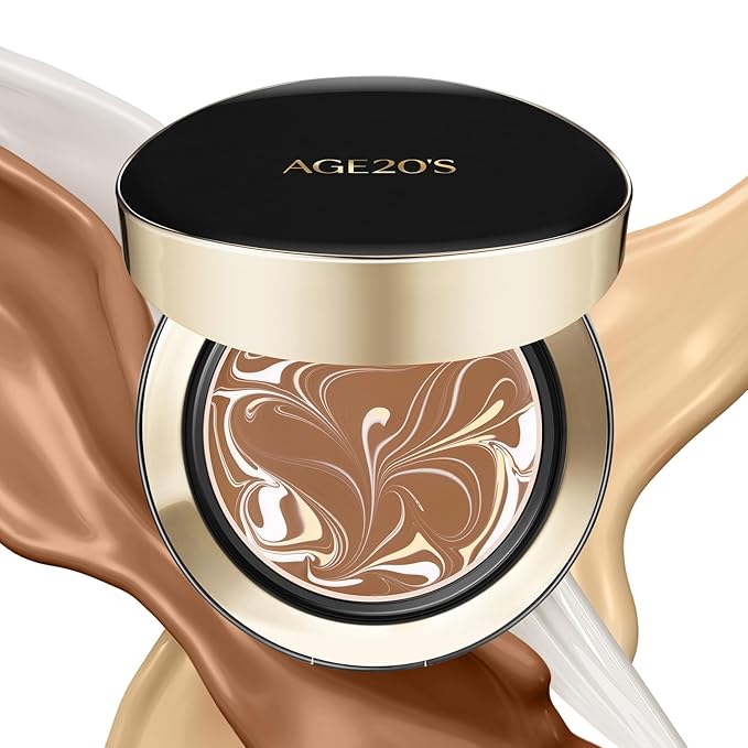 AGE20'S Signature Essence Pact SPF 50+ | Pack of 1 | 31N TOFFEE | Cream Foundation, Dewy Finish, Natural Coverage | Korean Cushion Foundation