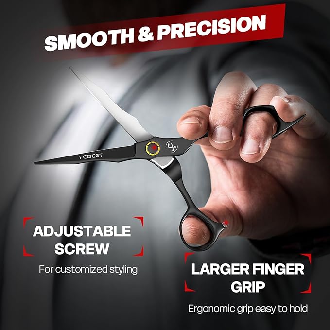 Professional Barber Hair Cutting Scissors Shears Right Hand - 6.8" HIGH-END Extremely Sharp Haircut Scissors Professional Hairdressing Shears 440C Stainless Steel for Salon Home Stylists