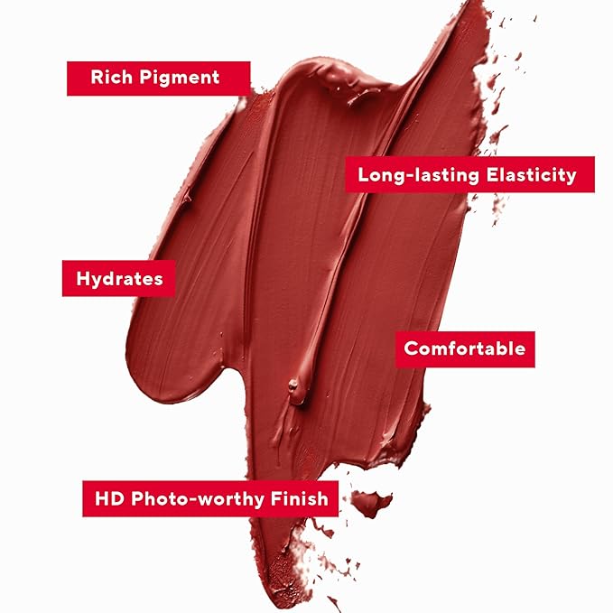 Mirabella - Sealed with a Kiss Full-Coverage Moisturizing Lipstick, Richly Pigmented, Creamy Lip Makeup, Hydrating Mineral-Based Lip Color with Antioxidant Vitamin E, Shine Shades, Rosy Rogue