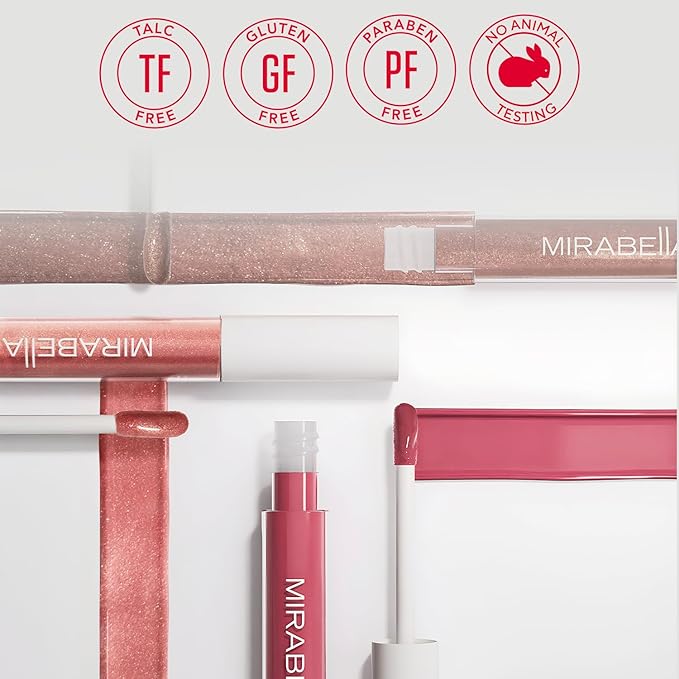 Mirabella Luxe Advanced Formula Matte Lip Gloss, Richly Pigmented Long-Wear and Full-Coverage Liquid Lipstick, Matte Lipstick for Women Stays Put and Won't Dry or Crack Lips, Trendsetter