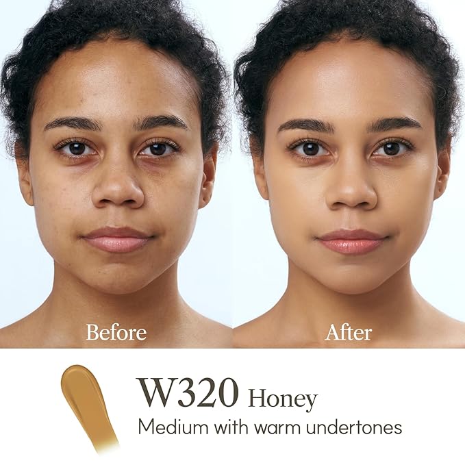 THE FACE SHOP Ink Lasting Liquid Foundation, Full Coverage, 72‑Hour Wear Semi‑Matte Finish, Makeup with Bakuchiol, W310 Caramel, 0.84 Fl. Oz.