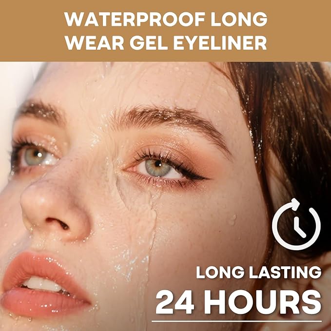 EverGlider Grey Gel Eyeliner Pencil, Waterproof Long-Lasting Cream Eye Liner Crayon, Soft Matte Grey Eyeliner for Natural Definition, Smoky Eyes & Professional Makeup (03# Gray)