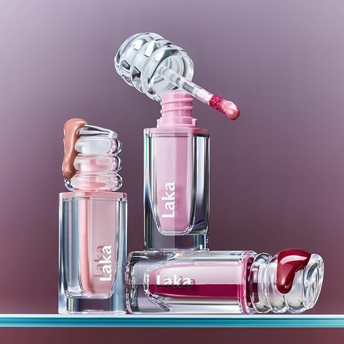 Laka Maxi Glayer Tint 3.8g/0.13oz., Glass Layer of Gloss, Ultra Glow & Vivid Layerable Pigments, High Shine Lip Oil, K-Beauty (#611 Only)