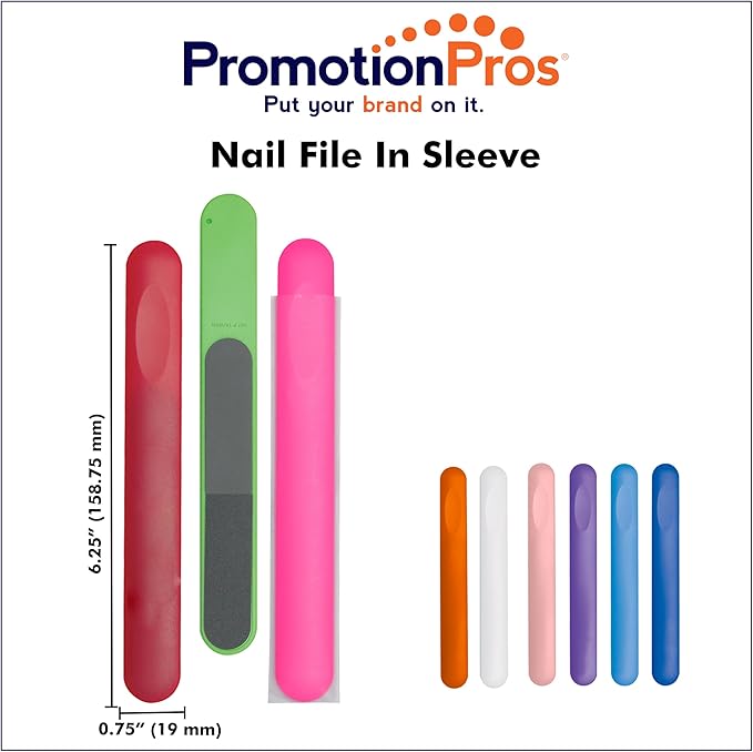 Nail File in Sleeve Add Customized with Text Name or Personalized Image $0.89 Each - Sold in Pack of 500 - Royal Blue
